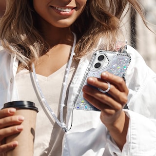 Foto 5 | Foto 5 | Funda Con Tapa Plateada Para Iphone 16 Plus, Con Forma De Líquido En Movimiento, Holográfica - Venta Internacional.