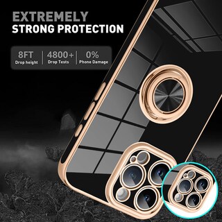 Foto 5 | Foto 5 | Funda Kanghar Para Iphone 16 Pro Con Argolla Para Teléfono, Color Negro - Venta Internacional.