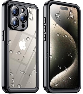 Foto 1 | Foto 1 | Funda Impermeable Temdan Para Iphone 15 Pro Max, Color Negro Y Transparente - Venta Internacional.
