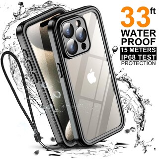 Foto 4 | Foto 4 | Funda Impermeable Temdan Para Iphone 15 Pro Max, Color Negro Y Transparente - Venta Internacional.