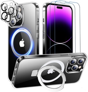 Foto 1 | Foto 1 | Funda De Teléfono Temdan Con Soporte Magnético Para Iphone 15 Pro, Transparente - Venta Internacional.