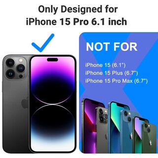 Foto 7 | Foto 7 | Funda De Teléfono Temdan Con Soporte Magnético Para Iphone 15 Pro, Transparente - Venta Internacional.