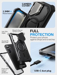 Foto 7 | Foto 7 | Funda De Teléfono I-blason Para Samsung Galaxy S25 Con Soporte Negro - Venta Internacional.