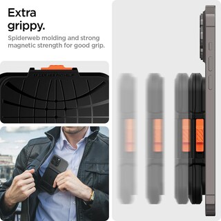 Foto 7 | Foto 7 | Funda Rígida Magnética Spigen Lock Fit Para Iphone, Color Negro - Venta Internacional.