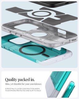 Foto 5 | Foto 5 | Funda Para Iphone 16 Pro Spigen Classic C1 Magfit Bondi Blue - Venta Internacional.