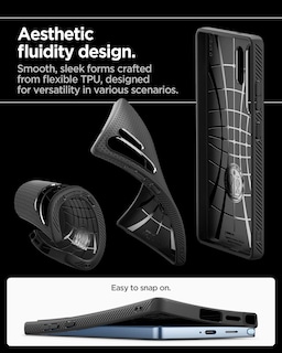 Foto 5 | Foto 5 | Funda Spigen Liquid Air Para Samsung Galaxy S25 Ultra, Color Negro - Venta Internacional.