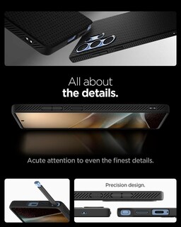 Foto 7 | Foto 7 | Funda Spigen Liquid Air Para Samsung Galaxy S25 Ultra, Color Negro - Venta Internacional.