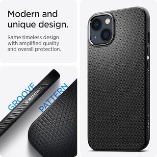 Foto 3 | Foto 3 | Funda Spigen Liquid Air Para Iphone 13 (2021) - Negro Mate - Venta Internacional.
