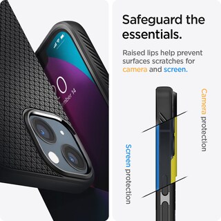 Foto 6 | Foto 6 | Funda Spigen Liquid Air Para Iphone 13 (2021) - Negro Mate - Venta Internacional.