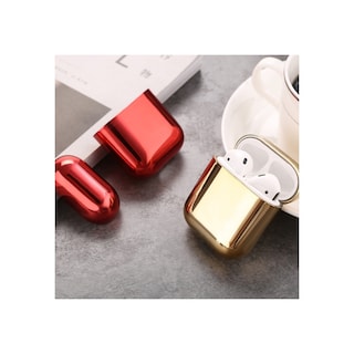 Foto 4 | Foto 4 | Funda Para Airpods 1 Y 2 En Tpu Galvanizado, Color Rojo - Venta Internacional.