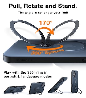 Foto 3 | Foto 3 | Funda De Teléfono Torras 360° Con Soporte Magnético Para Iphone 16 Plus - Venta Internacional.