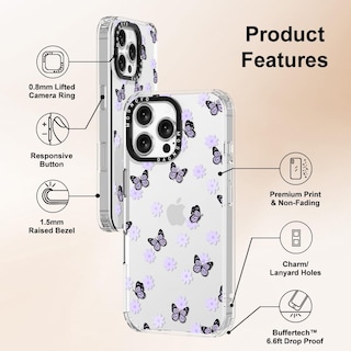 Foto 6 | Foto 6 | Funda De Teléfono Mosnovo Para Iphone 16 Pro Max Lila Butterfly - Venta Internacional.