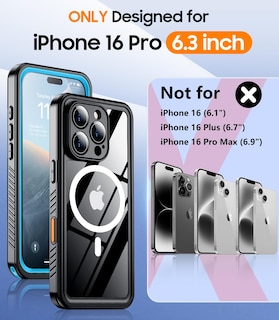 Foto 2 | Foto 2 | Funda De Teléfono Temdan Magnética Impermeable Para Iphone 16 Pro De 6.3 Pulgadas - Venta Internacional.