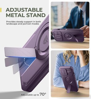 Foto 5 | Foto 5 | Funda Dexnor Para Iphone 13 Pro Con Cámara Deslizante, Color Morado - Venta Internacional.