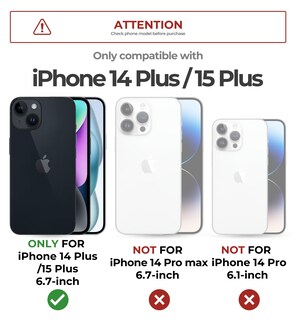 Foto 2 | Foto 2 | Funda Dexnor Para Iphone 15 Plus/14 Plus Con Funda De Cámara Deslizante - Venta Internacional.