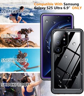 Foto 2 | Foto 2 | Funda De Teléfono Temdan Impermeable Con Lente Para Samsung Galaxy S25 Ultra - Venta Internacional.