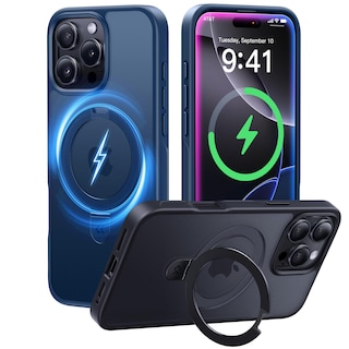 Foto 1 | Foto 1 | Funda De Teléfono Casekoo Diseñada Para Iphone 16 Pro Con Soporte Azul - Venta Internacional.