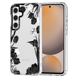 Foto 1 | Foto 1 | Funda De Teléfono Mosnovo Para Samsung Galaxy S24 Fe Black White Tulipanes - Venta Internacional.