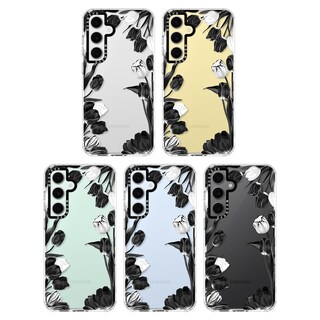 Foto 3 | Foto 3 | Funda De Teléfono Mosnovo Para Samsung Galaxy S24 Fe Black White Tulipanes - Venta Internacional.