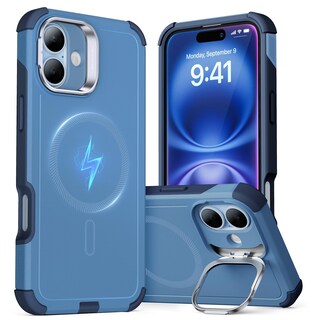 Foto 1 | Foto 1 | Funda De Teléfono Esr Para Iphone 16 Con Soporte De 23 M, Protección Contra Caídas, Azul Claro - Venta Internacional.