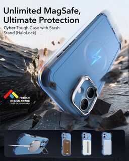 Foto 3 | Foto 3 | Funda De Teléfono Esr Para Iphone 16 Con Soporte De 23 M, Protección Contra Caídas, Azul Claro - Venta Internacional.
