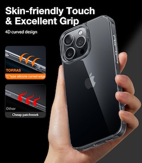 Foto 5 | Foto 5 | Funda Torras Crystal Clear Para Iphone 16 Pro Negra - Venta Internacional.