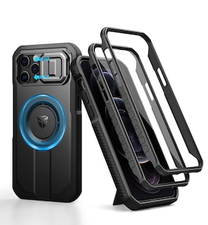Foto 4 | Foto 4 | Funda Dexnor Para Iphone 12 Y Iphone 12 Pro Con Soporte, Color Negro - Venta Internacional.