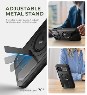 Foto 6 | Foto 6 | Funda Dexnor Para Iphone 12 Y Iphone 12 Pro Con Soporte, Color Negro - Venta Internacional.