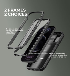 Foto 7 | Foto 7 | Funda Dexnor Para Iphone 12 Y Iphone 12 Pro Con Soporte, Color Negro - Venta Internacional.