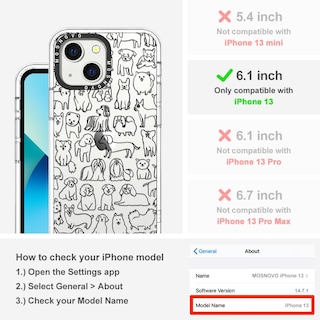 Foto 2 | Foto 2 | Funda De Teléfono Mosnovo Para Iphone 13 Buffertech 2m Drop Clear - Venta Internacional.