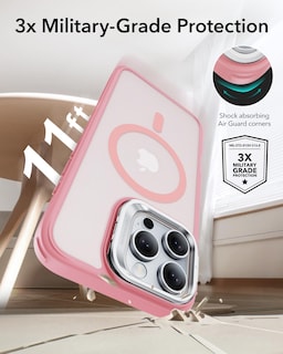 Foto 3 | Foto 3 | Funda De Teléfono Esr Para Iphone 16 Pro Max Con Magsafe Frosted Pink - Venta Internacional.
