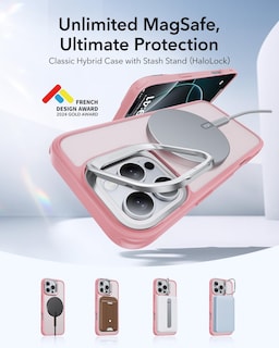 Foto 4 | Foto 4 | Funda De Teléfono Esr Para Iphone 16 Pro Max Con Magsafe Frosted Pink - Venta Internacional.