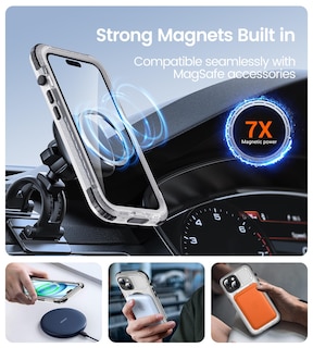 Foto 5 | Foto 5 | Funda De Teléfono Temdan Magnética Impermeable Para Iphone 15 De 6.1 Pulgadas - Venta Internacional.