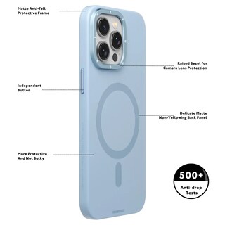 Foto 3 | Foto 3 | Funda Youngkit Velvet Magsafe Para Iphone 15 Pro Max Azul