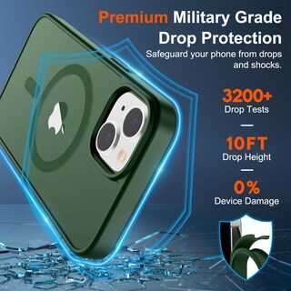 Foto 3 | Foto 3 | Funda Magnética Supfine Para Iphone 15 Con Magsafe Deep Green - Venta Internacional.