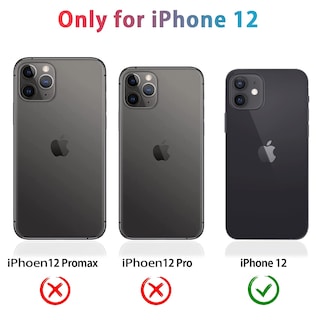 Foto 2 | Foto 2 | Funda De Teléfono Diverbox Para Iphone 12 Con Protector De Pantalla, Color Negro - Venta Internacional.