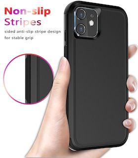 Foto 6 | Foto 6 | Funda De Teléfono Diverbox Para Iphone 12 Con Protector De Pantalla, Color Negro - Venta Internacional.