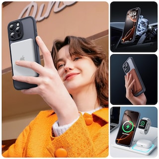 Foto 6 | Foto 6 | Funda Magnética Tocol 3 En 1 Para Iphone 16 Pro De 6.3 Pulgadas, Negra - Venta Internacional.
