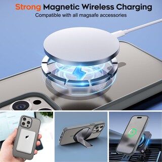 Foto 3 | Foto 3 | Funda Magnética Supfine Para Iphone 15 Pro Max Gris - Venta Internacional.