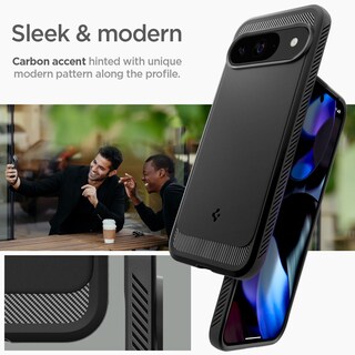 Foto 3 | Foto 3 | Funda Spigen Rugged Armor Para Pixel 9/pixel 9 Pro (2024), Color Negro - Venta Internacional.