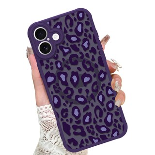 Foto 1 | Foto 1 | Funda Kanghar Para Iphone 16 Plus Con Estampado De Leopardo Morado Magsafe - Venta Internacional.