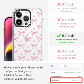 Foto 2 | Foto 2 | Funda De Teléfono Mosnovo Para Iphone 14 Pro Buffertech 2m Drop Clea - Venta Internacional.