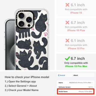Foto 2 | Foto 2 | Funda Para Teléfono Mosnovo Compatible Con Iphone 15 Pro Max Negra - Venta Internacional.