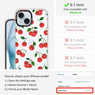 Foto 2 | Foto 2 | Funda Para Teléfono Mosnovo Compatible Con Iphone 15, Transparente - Venta Internacional.