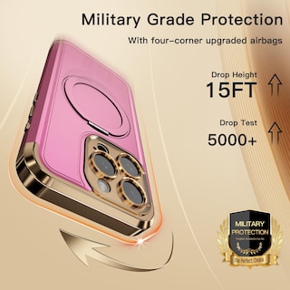 Foto 5 | Foto 5 | Funda Coolqo Para Iphone 15 Pro Max Con Soporte Magnético, Color Rosa - Venta Internacional.