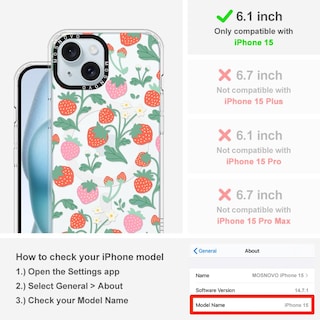 Foto 2 | Foto 2 | Funda De Teléfono Mosnovo Compatible Con Iphone 15 Con Magsafe - Venta Internacional.