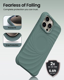 Foto 3 | Foto 3 | Funda De Teléfono Ornarto Vortuxe Para Iphone 15 Pro Max Pine Green - Venta Internacional.