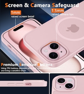 Foto 5 | Foto 5 | Funda Fntcase para iPhone 15 Rosa Magnético Mate - Venta Internacional