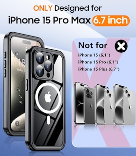 Foto 2 | Foto 2 | Funda De Teléfono Temdan Magnética Impermeable Para Iphone 15 Pro Max - Venta Internacional.