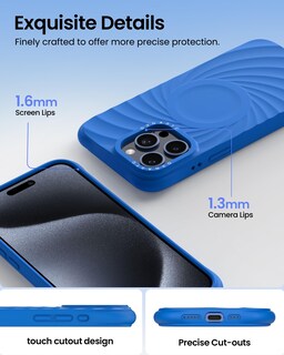 Foto 4 | Foto 4 | Funda De Teléfono Ornarto Vortuxe Para Iphone 15 Pro 6.1 - Azure - Venta Internacional.
